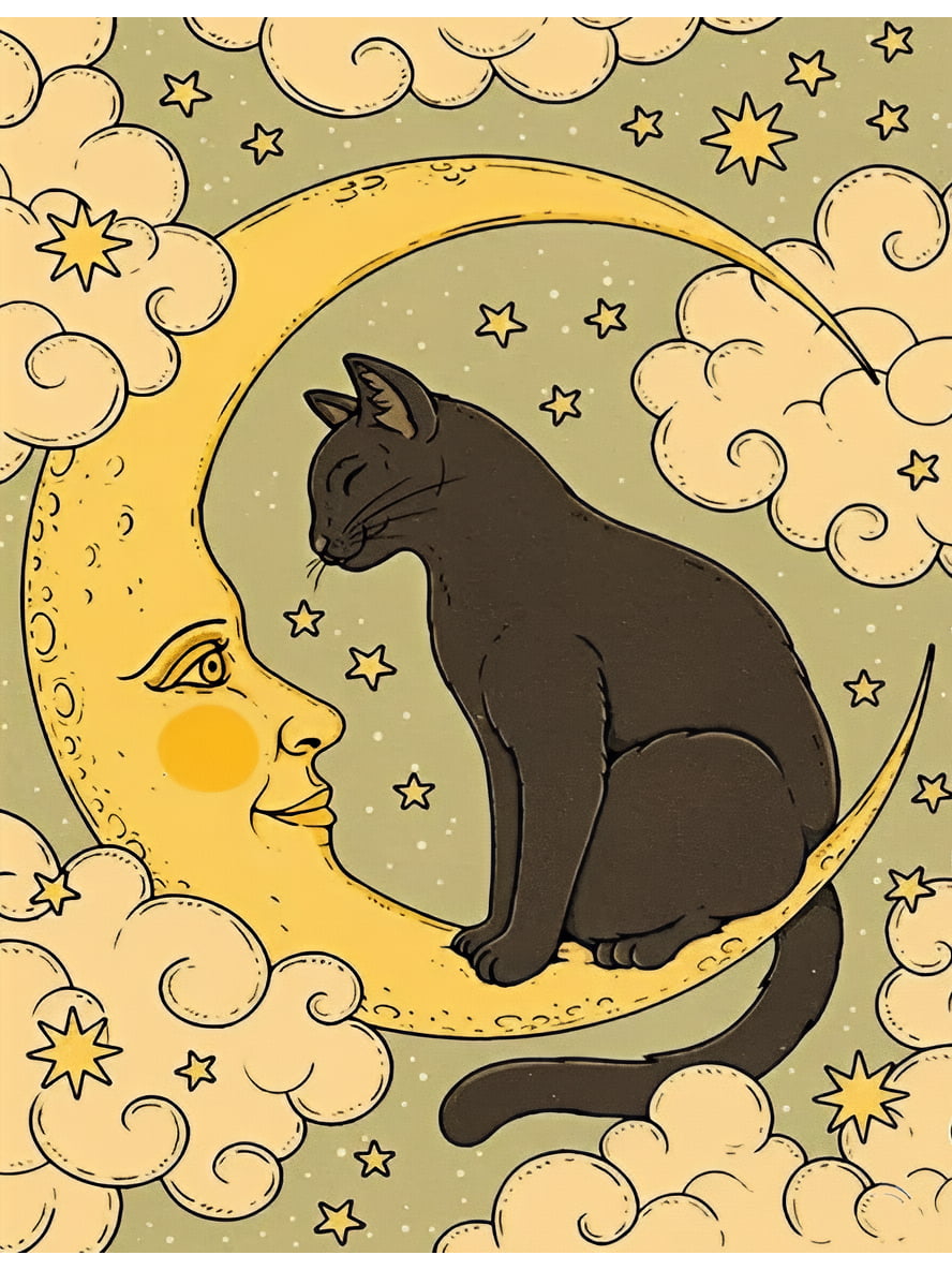 Mondnacht Katze